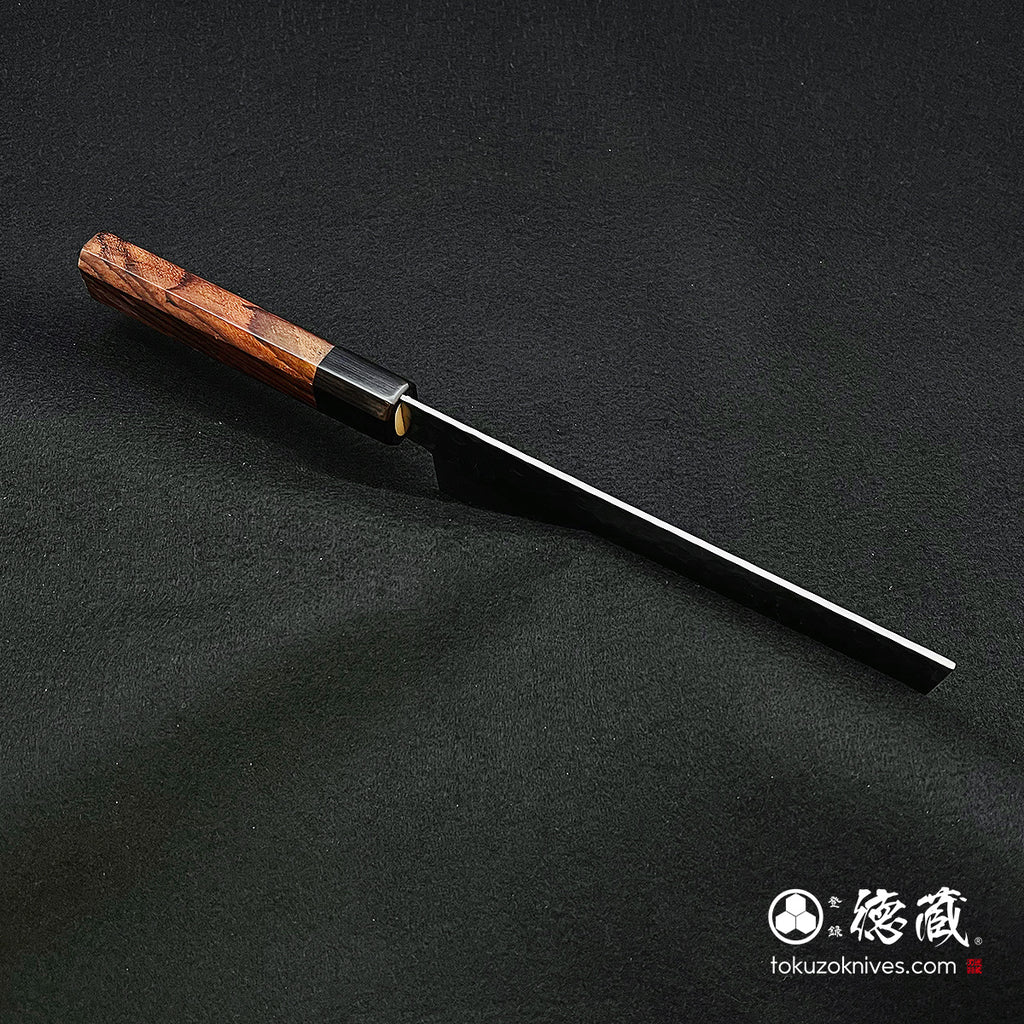 AUS10　ダマスカス　菜切包丁　ローズ八角柄