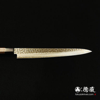 AUS10 Sujihiki knife, Damarose octagonal handle