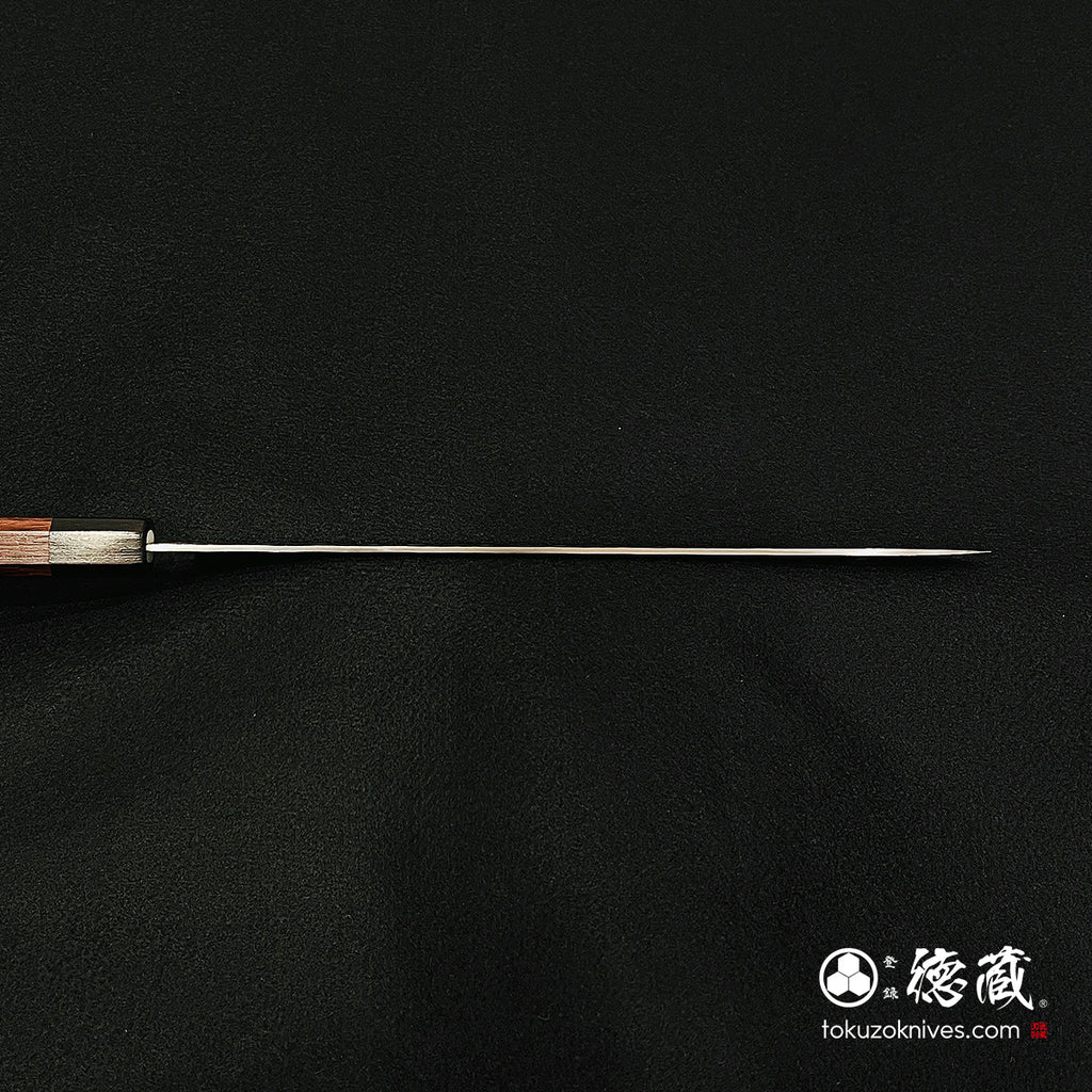 AUS10　ダマスカス　筋引包丁　ローズ八角柄