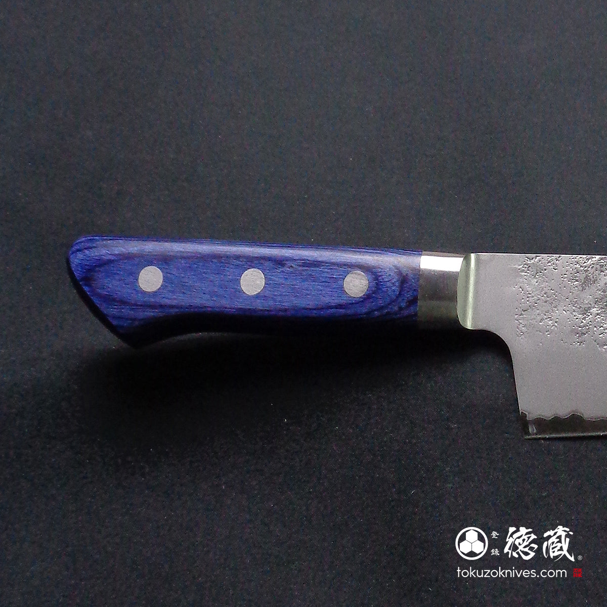 Aoni Kiritsuke Knife Blue Handle