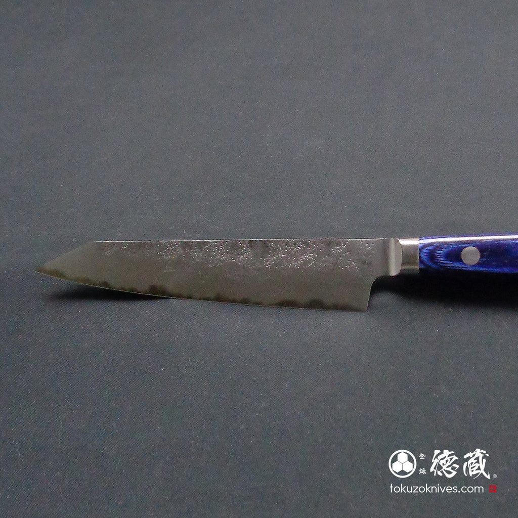 青二　切付ペティ包丁　青ハンドル