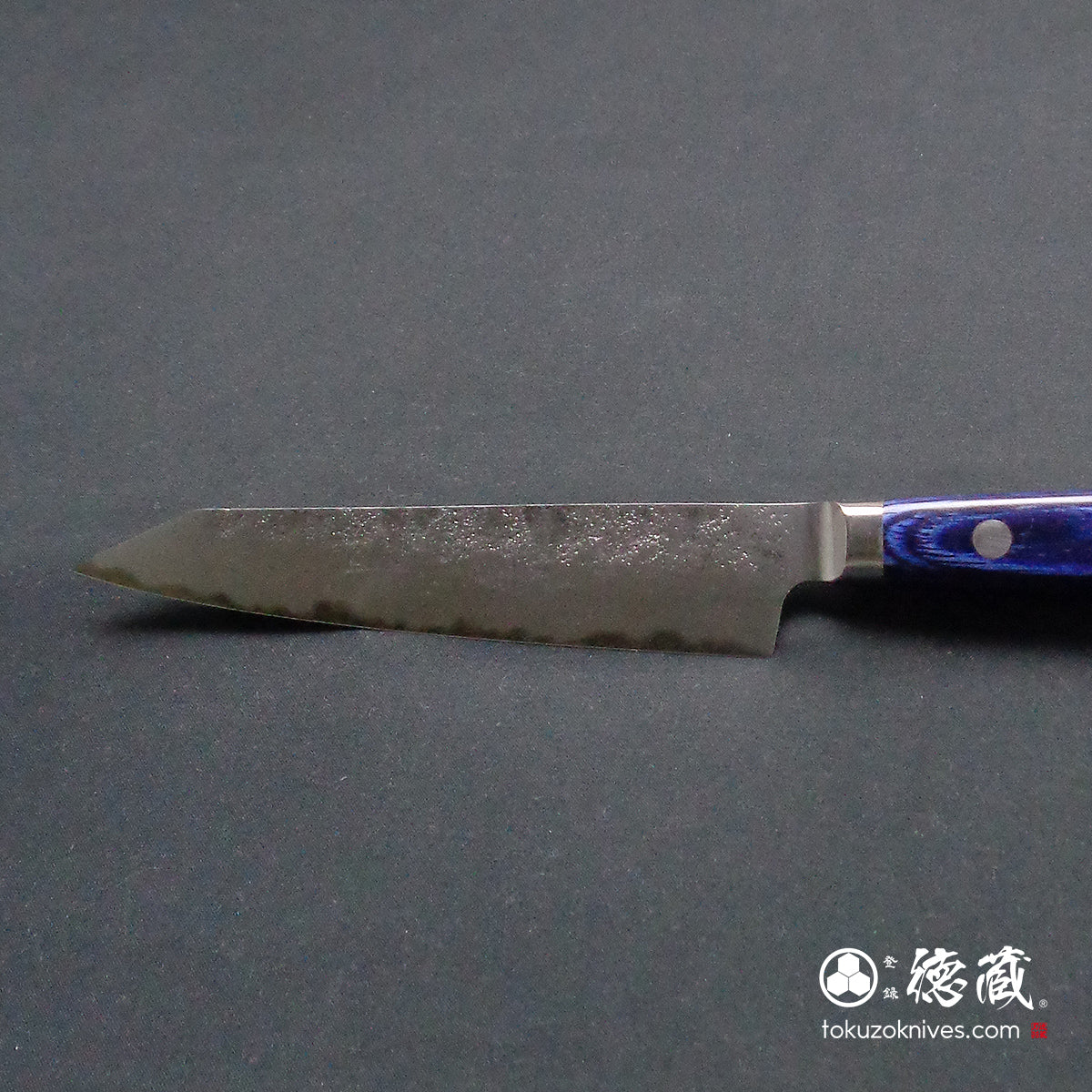 Aoni Kiritsuke Petty Knife Blue Handle