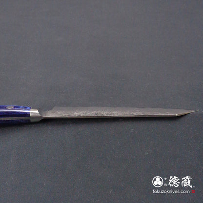 Aoni Kiritsuke Petty Knife Blue Handle