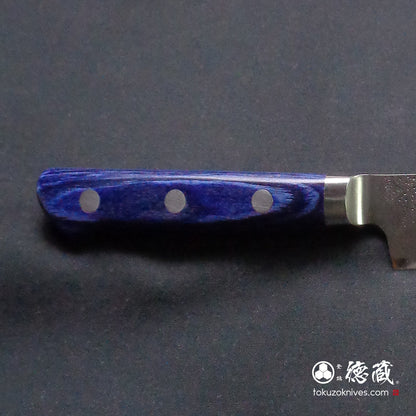 Aoni Kiritsuke Petty Knife Blue Handle