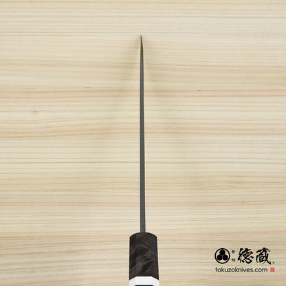 Ginsan Single-edged Yanagiba Knife Stabilized (White Ring) Octagonal