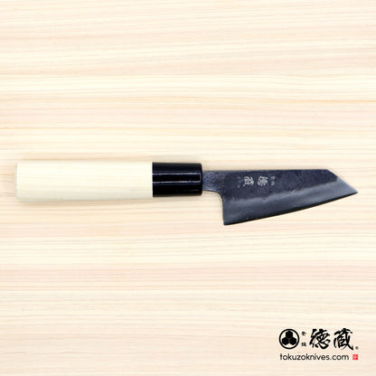 青二　淬火留黑加工　切付包丁　胡桃手柄