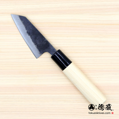 青二　淬火留黑加工　切付包丁　胡桃手柄