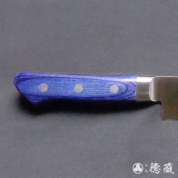 AUS8 抛光 Sujihiki 刀蓝色手柄