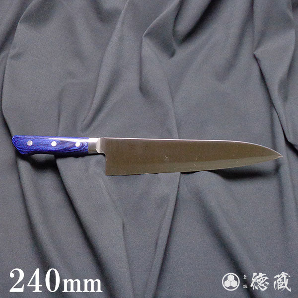 Stainless AUS8  Polished  Gyuto Knife (Chef's Knife)  Blue Handle