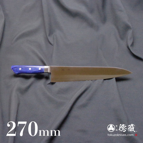 Stainless AUS8  Polished  Gyuto Knife (Chef's Knife)  Blue Handle