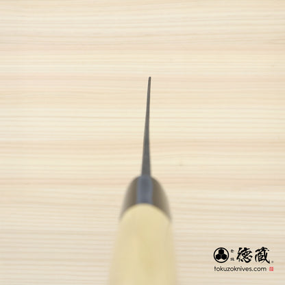 徳蔵 白二 黒打仕上 菜切包丁 朴柄