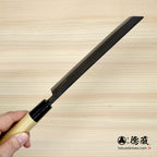 white-1  blackened finish  Nakiri-knife  park handle