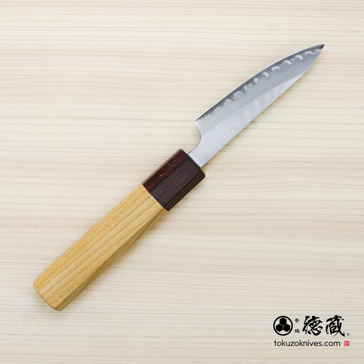 Shiroichi Petty Knife, Zelkova Octagonal Handle