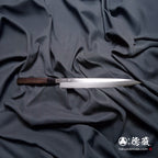 青二　柳刃包丁　紫檀八角柄
