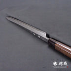 青二　柳刃包丁　紫檀八角柄