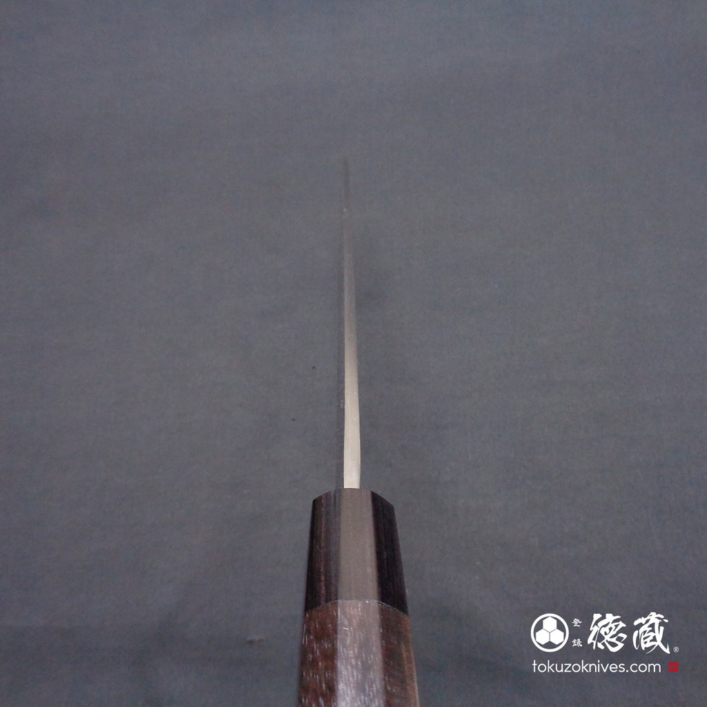 青二　柳刃包丁　紫檀八角柄