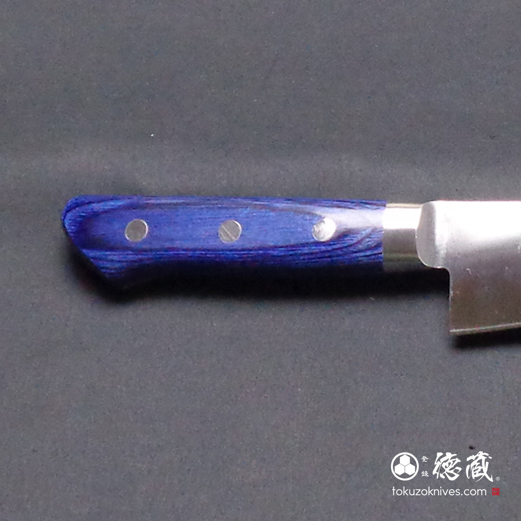 AUS8　骨スキ包丁　青ハンドル