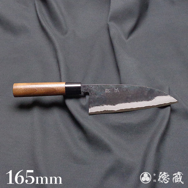 Aoni Black Finish Iyo-style Nakiri Knife Walnut Pattern