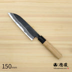 徳蔵　白鋼　黒打仕上　三徳包丁　桜柄