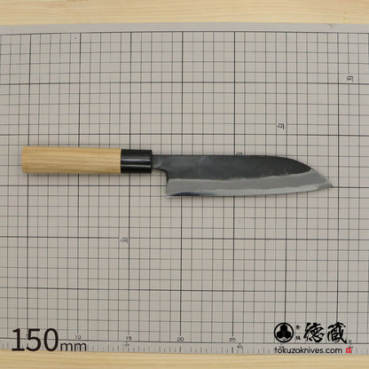 徳蔵　白鋼　黒打仕上　三徳包丁　桜柄