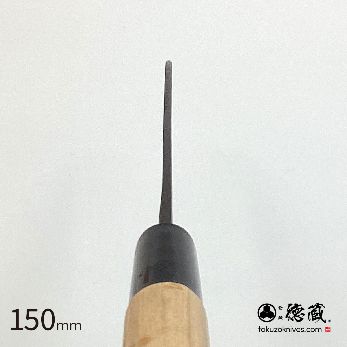 徳蔵　白鋼　黒打仕上　三徳包丁　桜柄