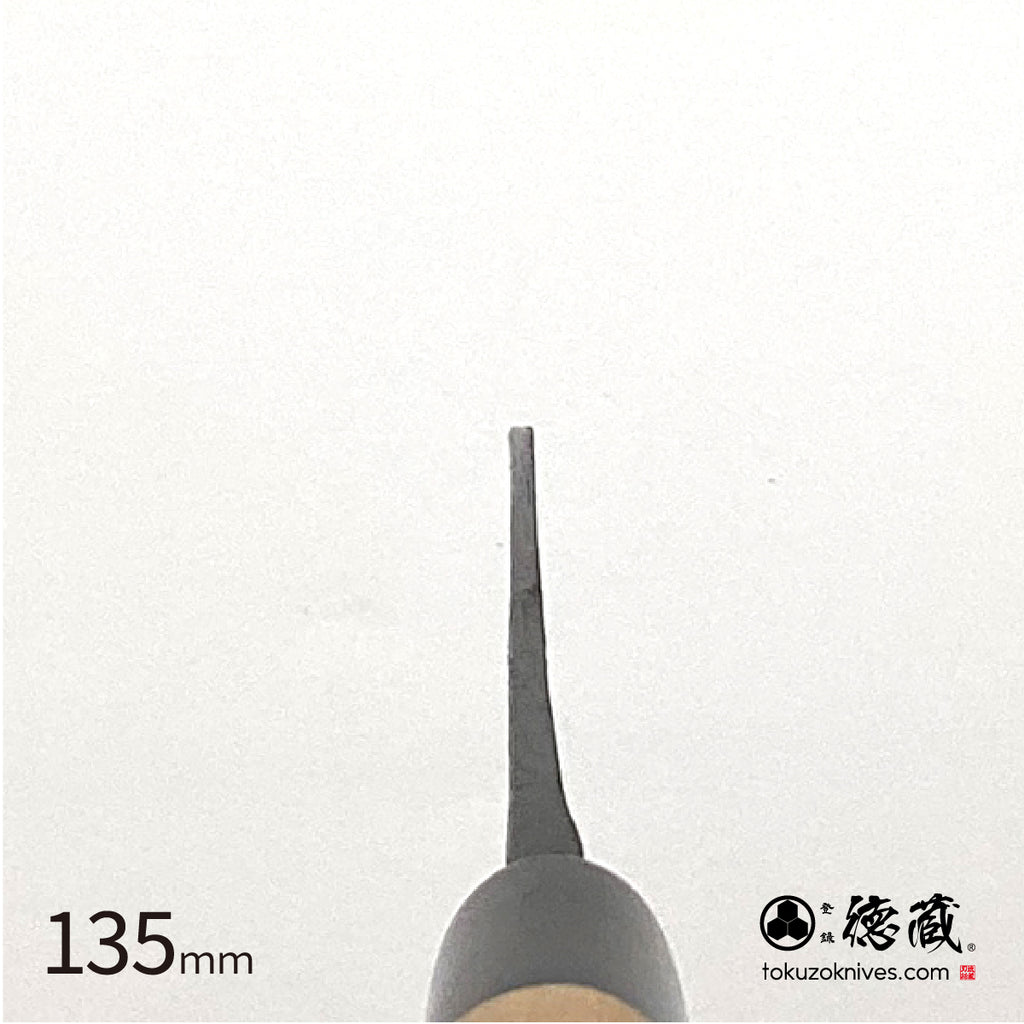 德藏 白钢 淬火留黑加工 万能小刀 樱花木手柄