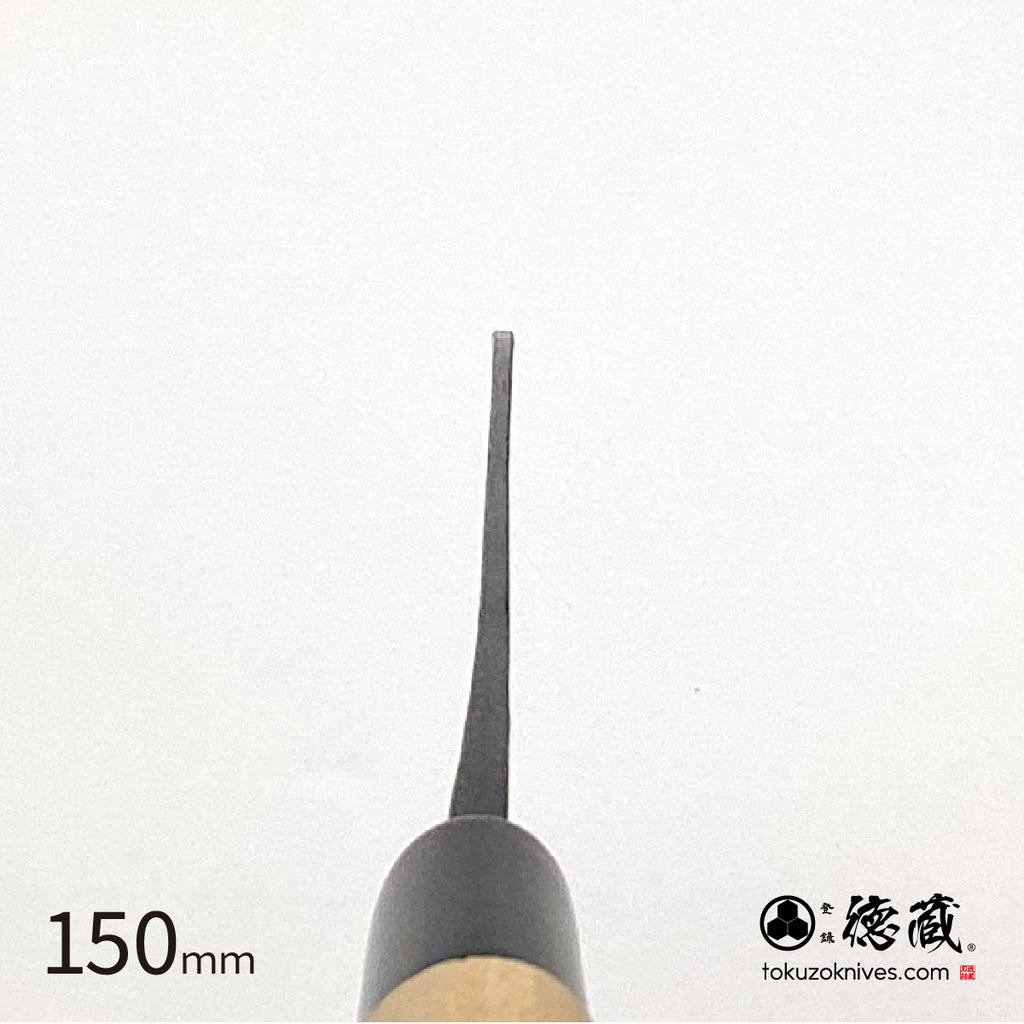 德藏 白钢 淬火留黑加工 万能小刀 樱花木手柄