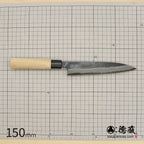 德藏 黑打 水果刀 白钢 黑染 樱花手柄