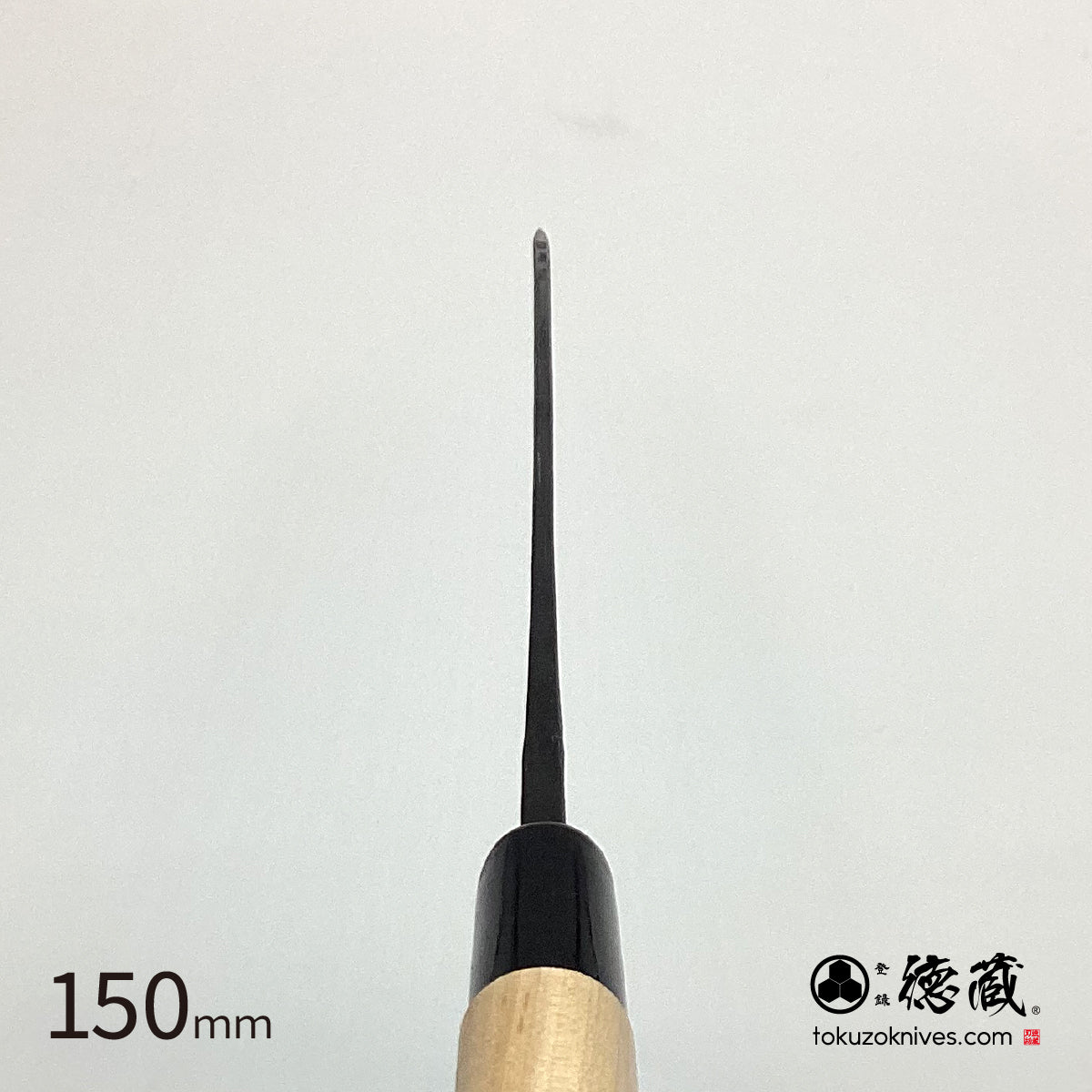 德藏 黑打 水果刀 白钢 黑染 樱花手柄