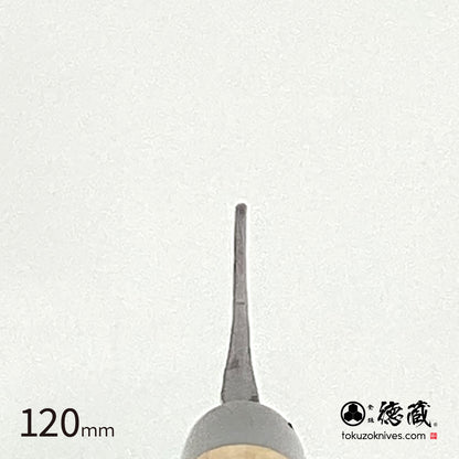 德藏 白钢 黑打厨刀 120mm 樱木柄