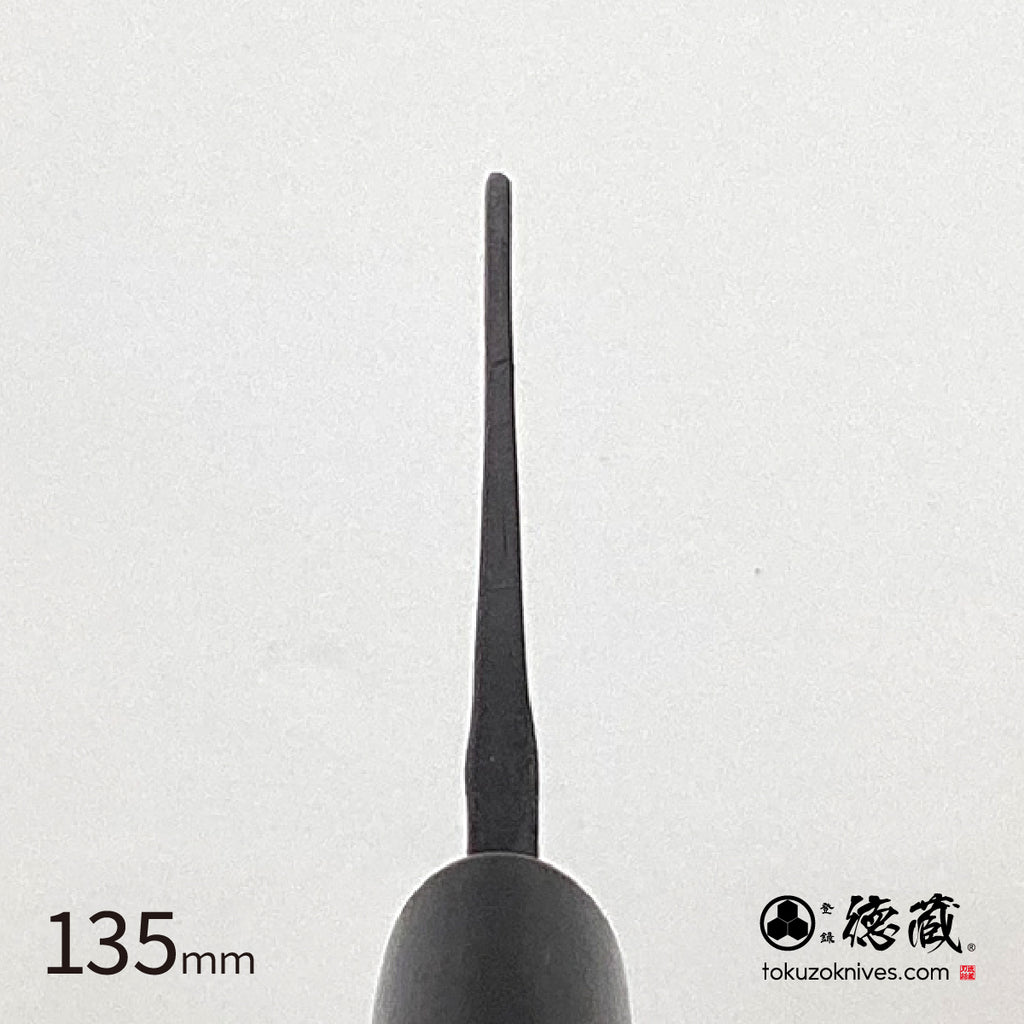 徳蔵　白鋼　黒打仕上　文化包丁　桜柄