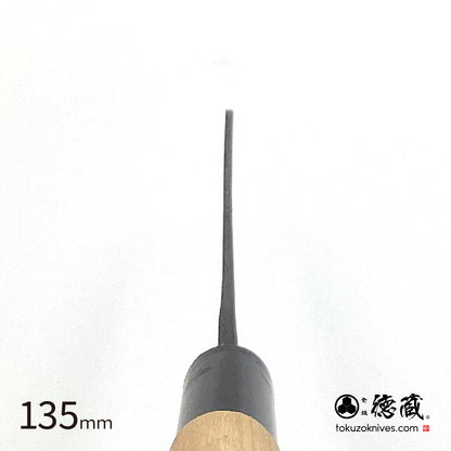 徳蔵　白鋼　黒打仕上　文化包丁　桜柄