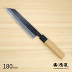 徳蔵　白鋼　黒打仕上　文化包丁　桜柄