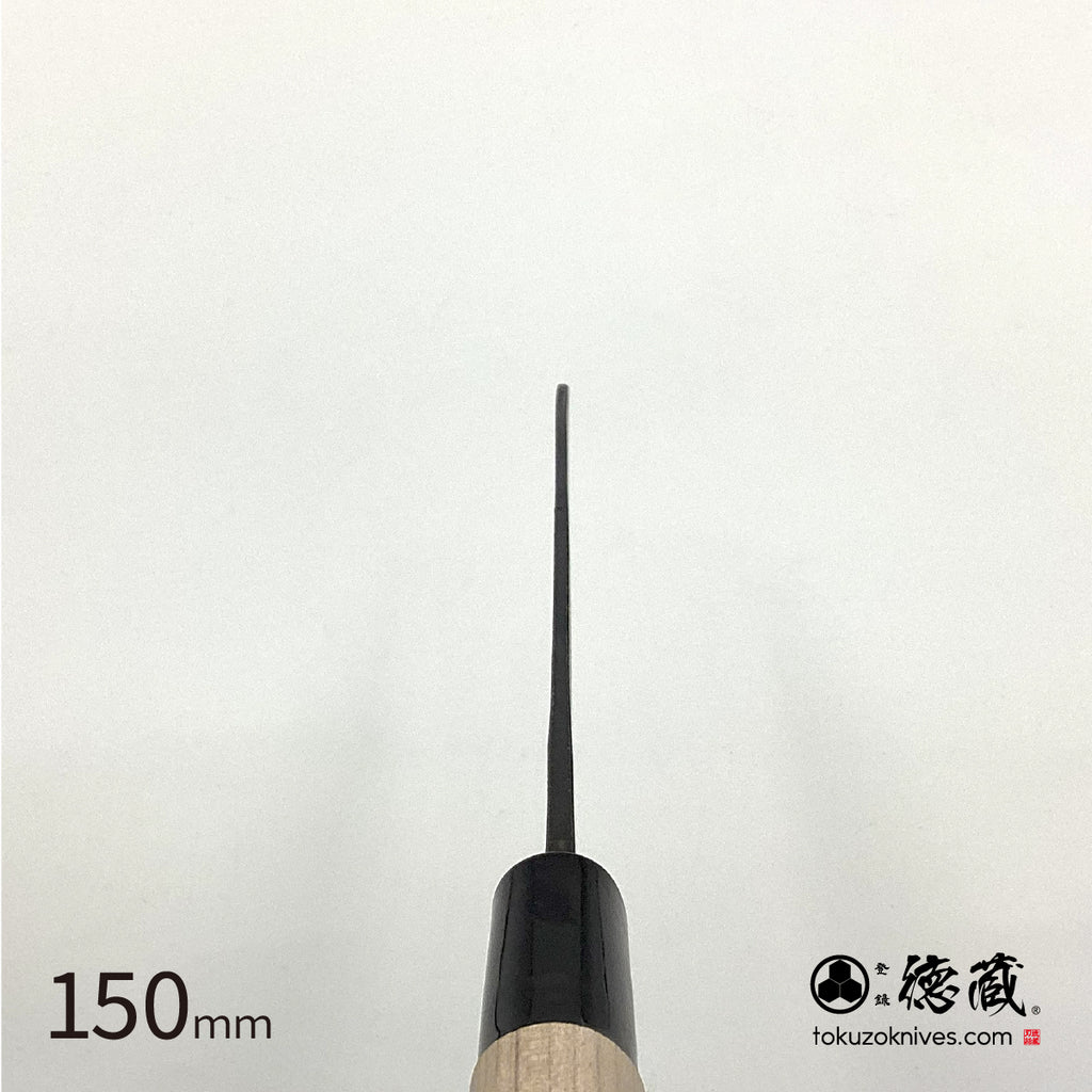 徳蔵　白二　黒打仕上　三徳包丁　桜柄