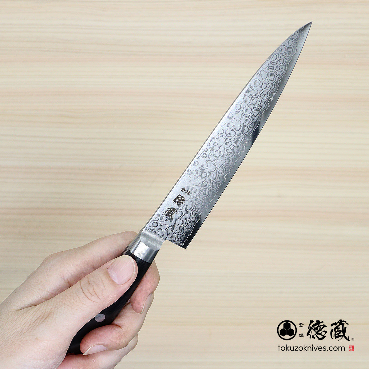 VG10 大马士革小刀 黑色手柄