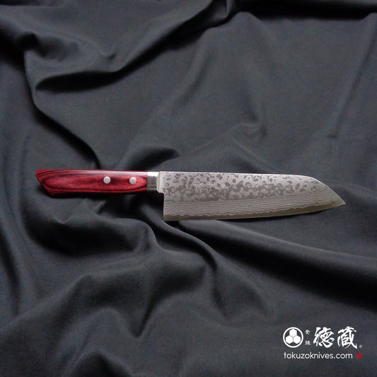 VG10　三徳包丁　積層材・赤色