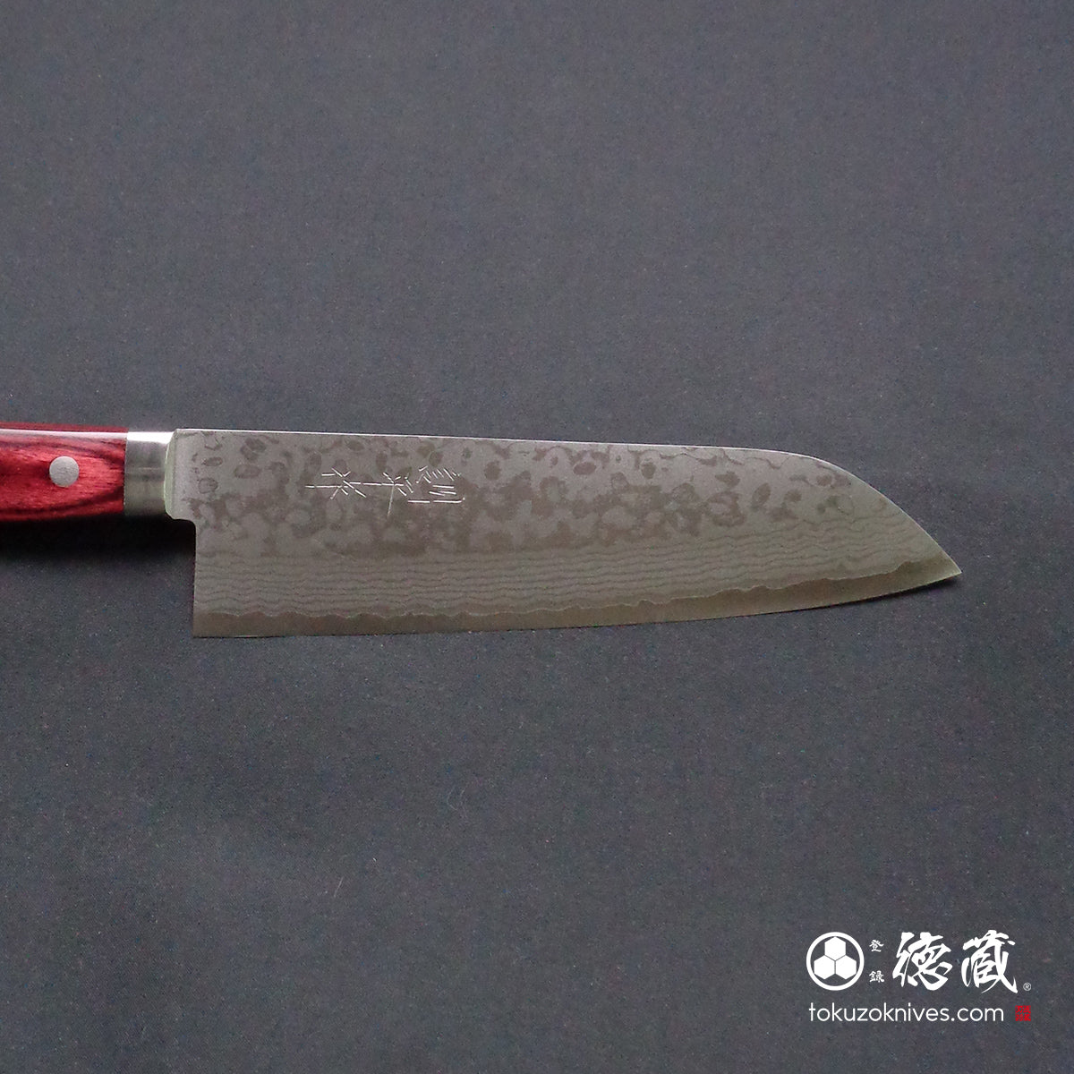 VG10 三德刀，层压木，红色