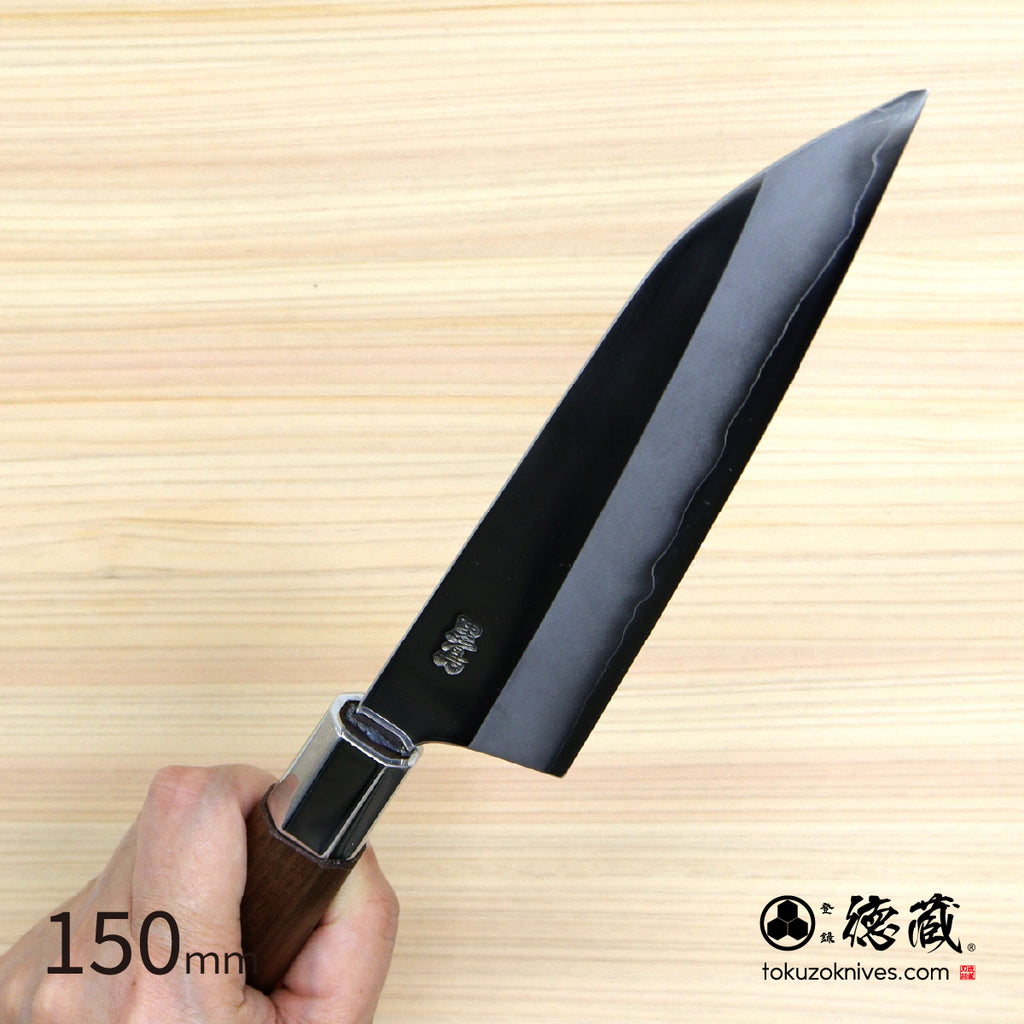 Ginsan (Stainless Silver Steel No. 3）　Petty / Paring Knife　Walnut Octagonal Tensoge Handle