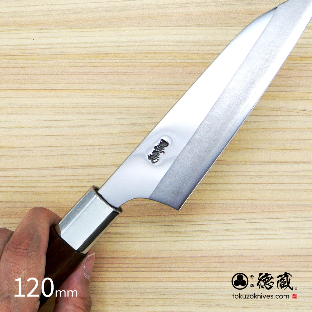 Ginsan Single-edged Yanagiba Knife Stabilized (White Ring) Octagonal