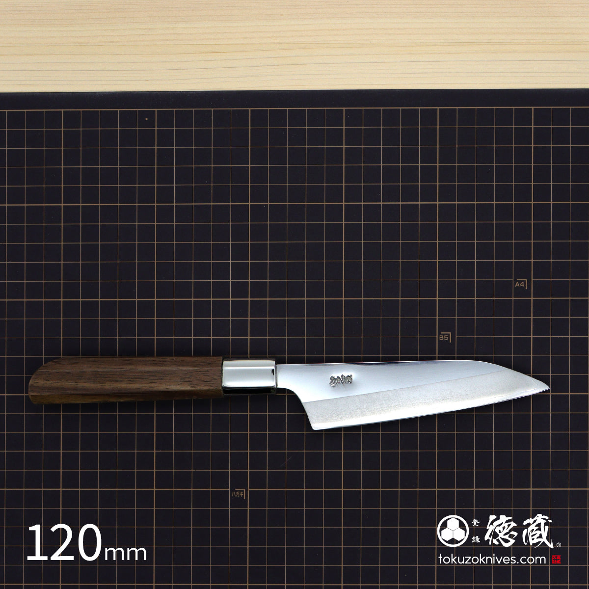 Ginsan Single-edged Yanagiba Knife Stabilized (White Ring) Octagonal