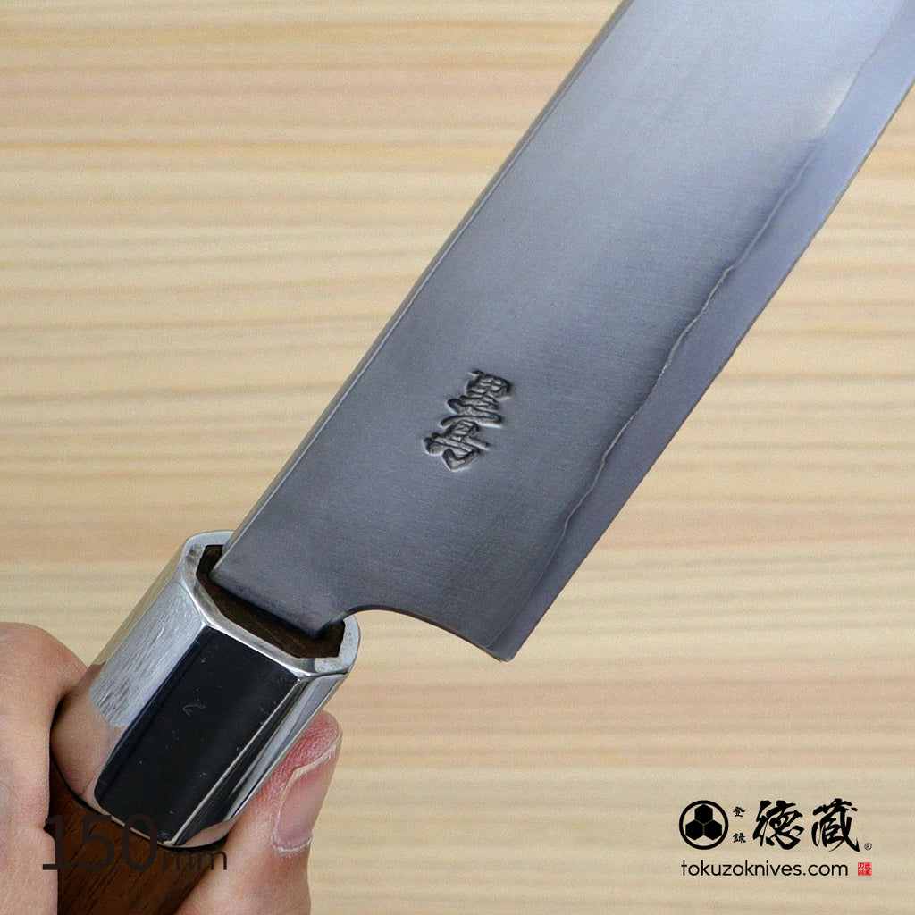 銀三 鏡面 ペティナイフ 胡桃八角天削