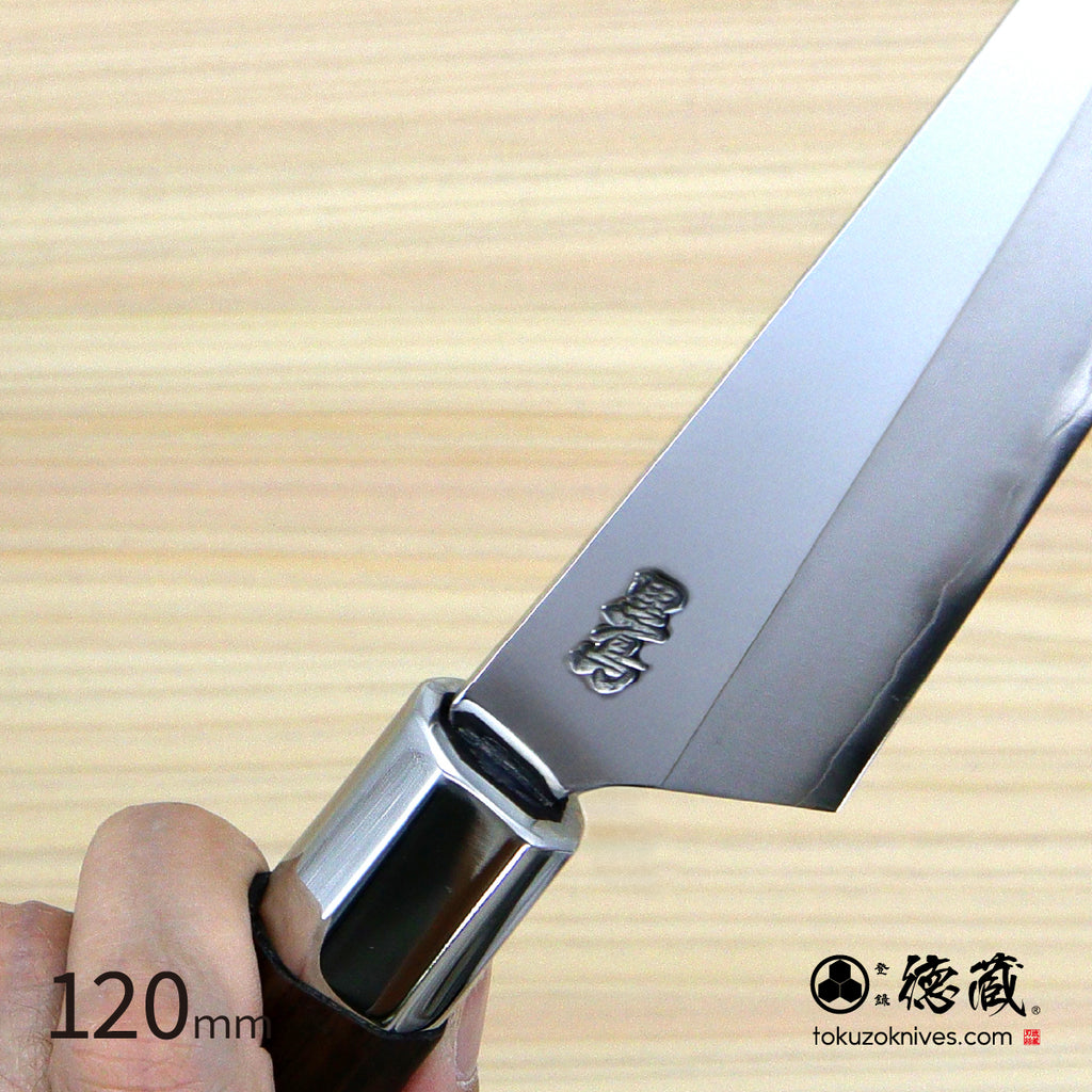 銀三 单刃柳刃刀 稳定木（白环）八角手柄