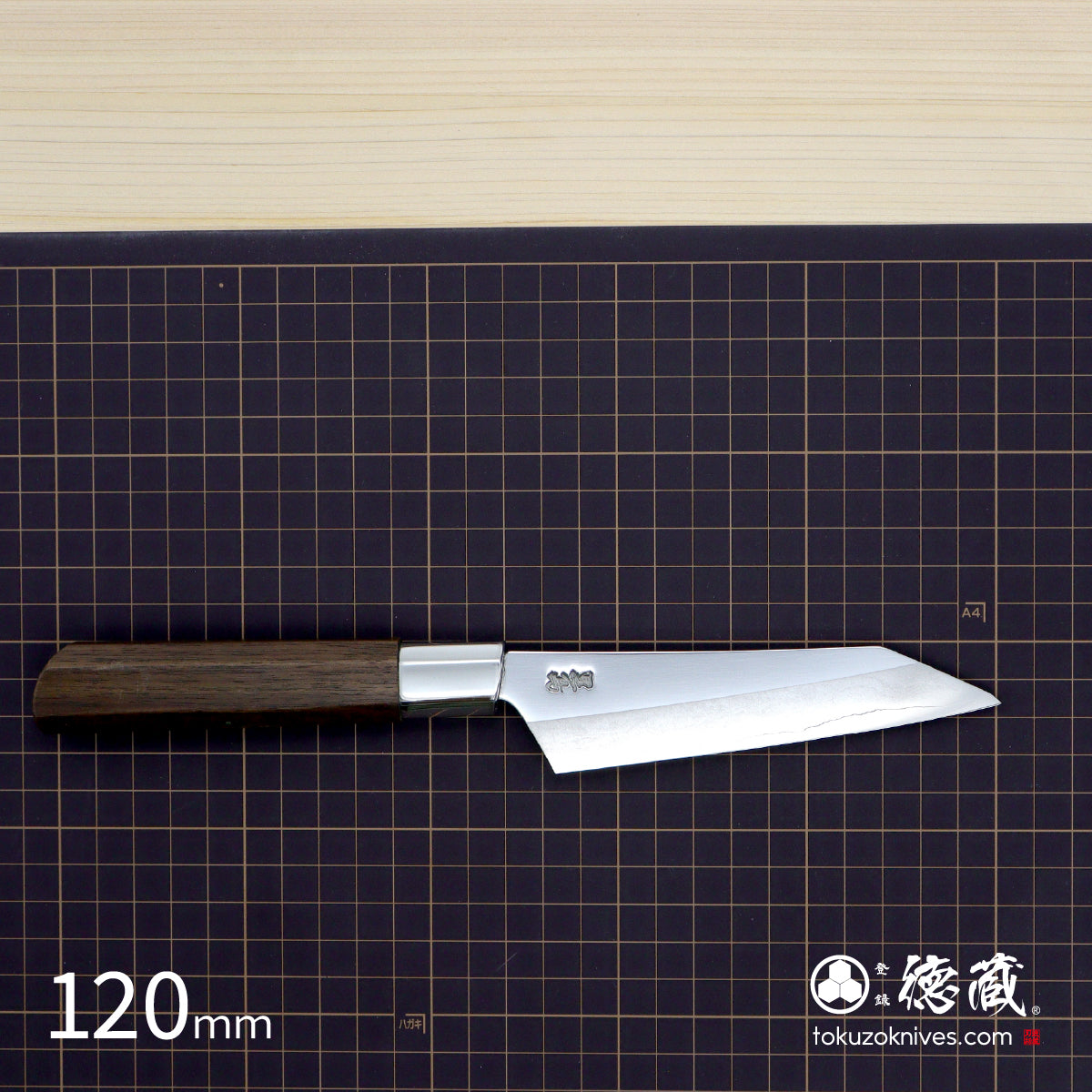 銀三 单刃柳刃刀 稳定木（白环）八角手柄