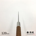 銀三　中厚ペティ　胡桃八角柄