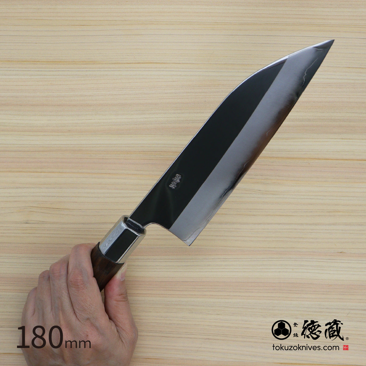 銀三 鏡面 舟行 胡桃八角 – 徳蔵刃物 TOKUZO KNIVES