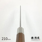 银三 镜面 鲣鱼刀 胡桃八角柄