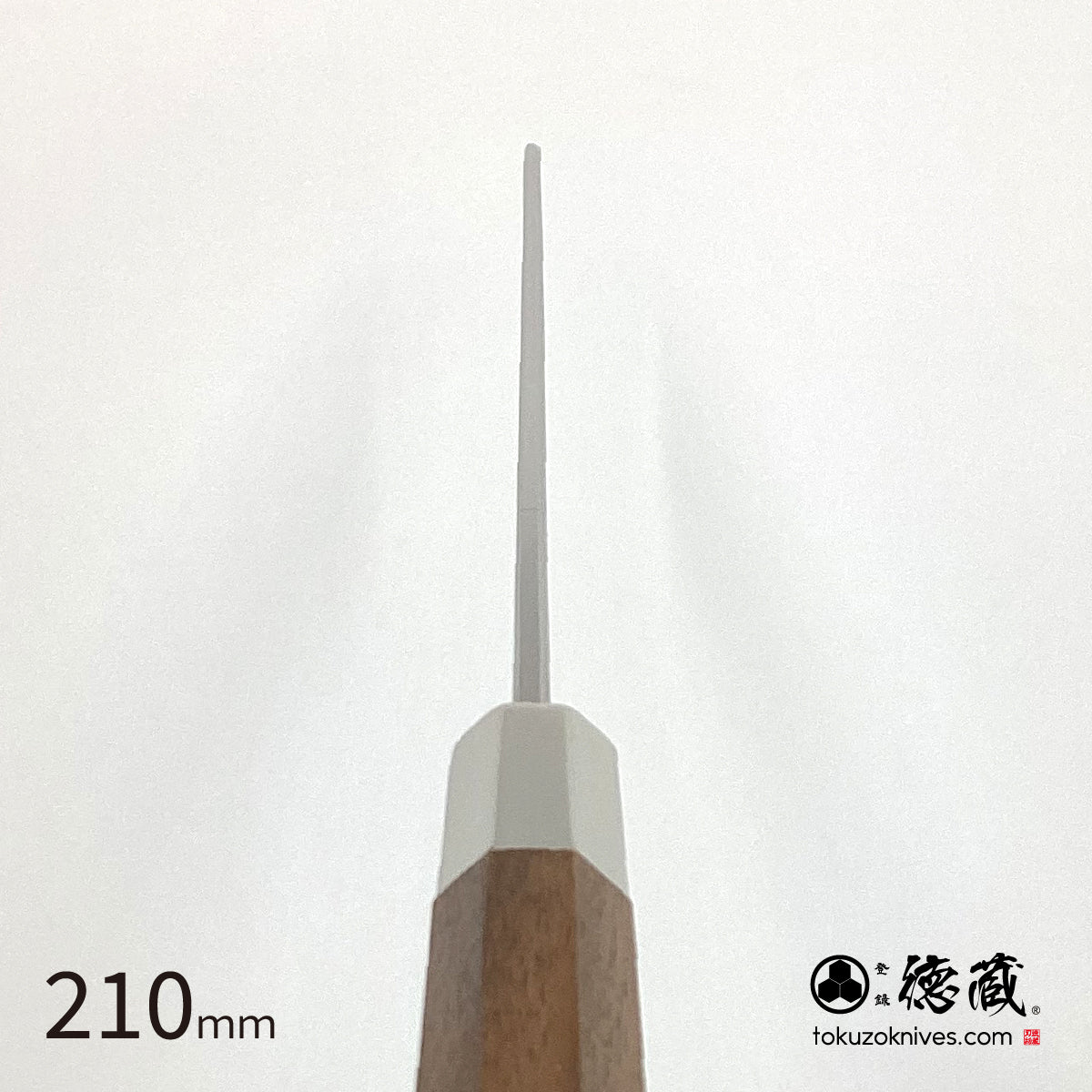 银三 镜面 鲣鱼刀 胡桃八角柄