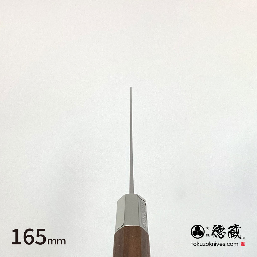 銀三 鏡面 両刃 出刃包丁 胡桃八角