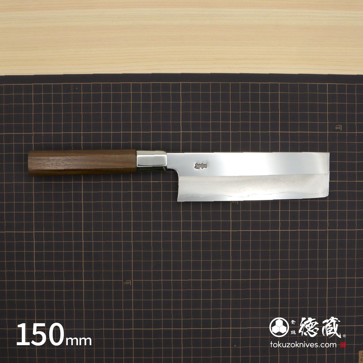 銀三 鏡面 菜切 胡桃八角
