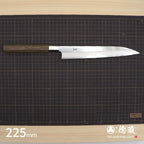Stainless Silver Steel No. 3　Mirror Finish　Sujibiki Knife (Slicer)　Walnut Tree Octagonal Handle